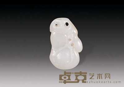 清 玉雕葫芦坠 长3.5cm
